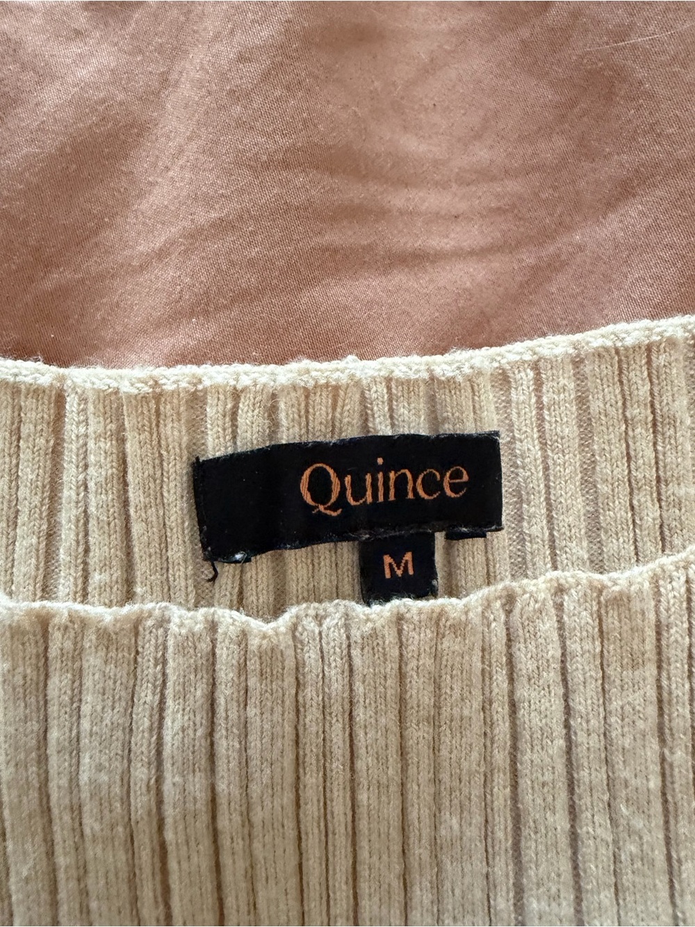 Quince cotton cashmere ribbed tank-Oatmeal - Picture 5 of 5